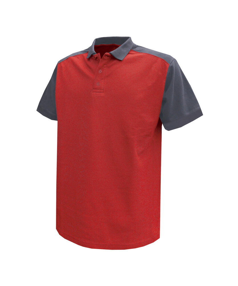 poloshirt-cesar Rood/grijs