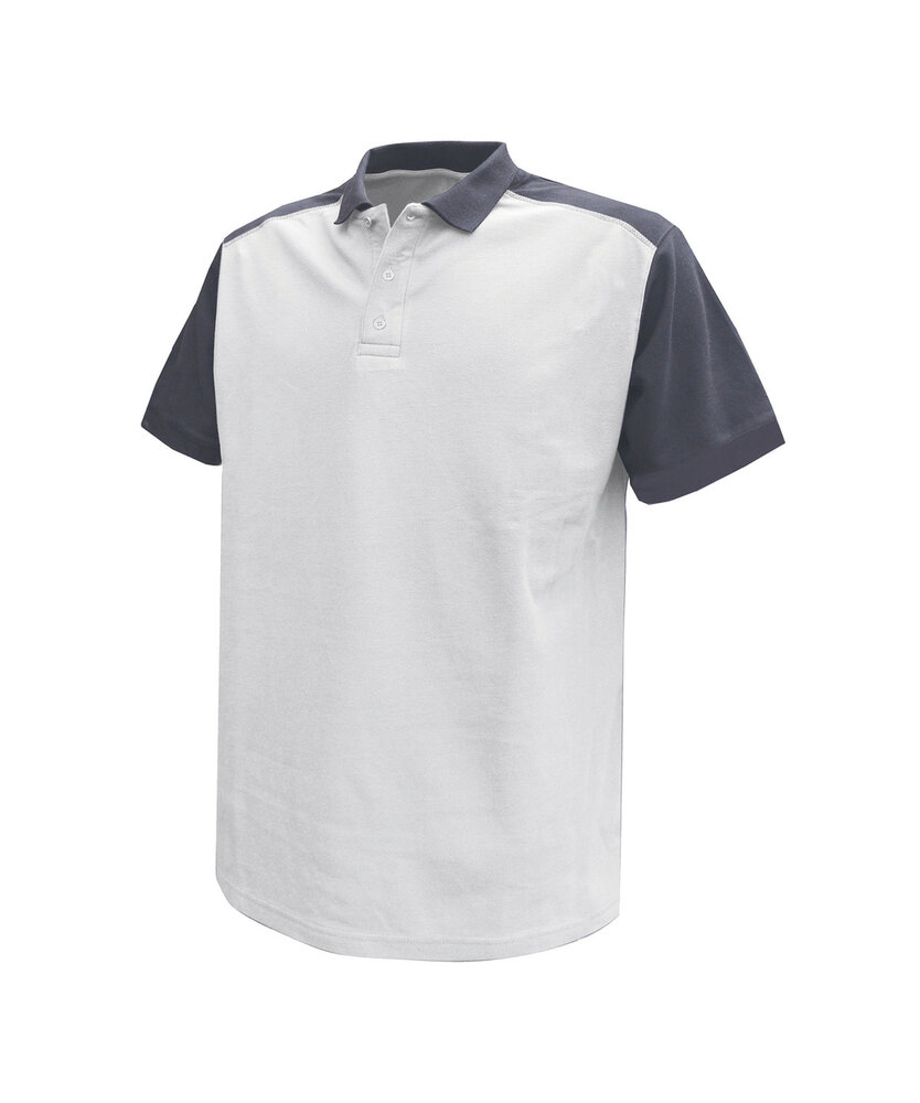 poloshirt-cesar Wit/grijs