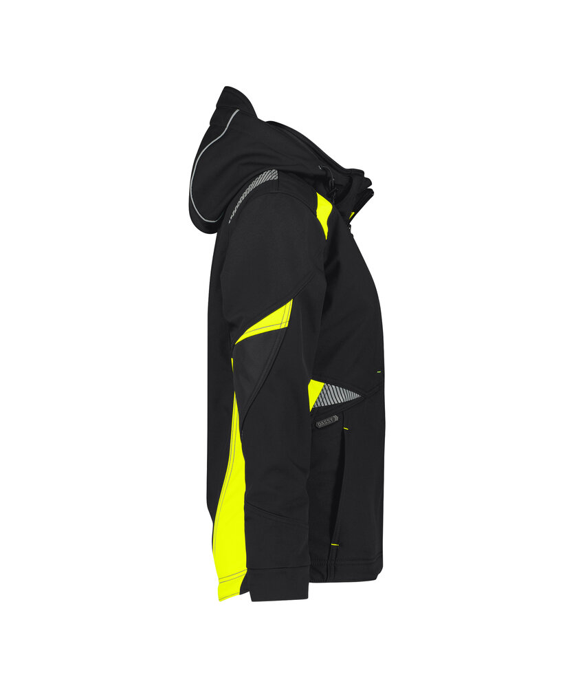 Dassy softshelljas Kalama woman zwart zijkant