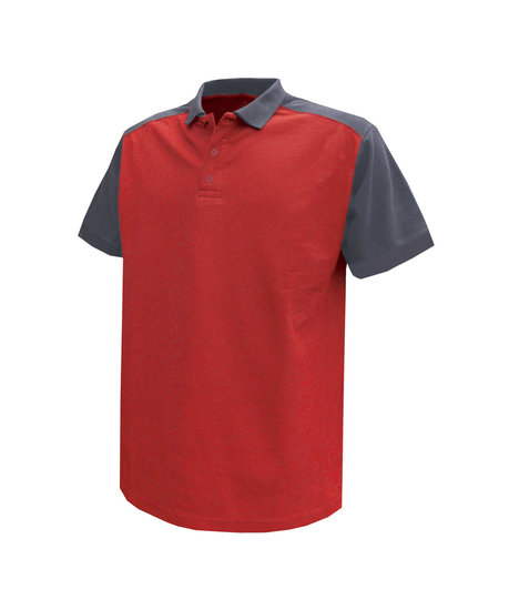 poloshirt-cesar Rood/grijs